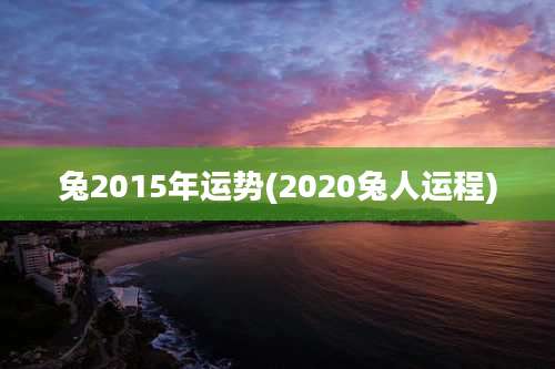 兔2015年运势(2020兔人运程)