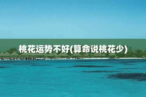 桃花运势不好(算命说桃花少)