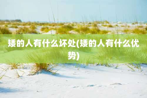 矮的人有什么坏处(矮的人有什么优势)