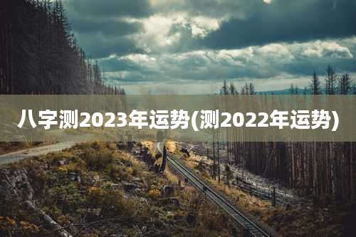 八字测2023年运势(测2022年运势)