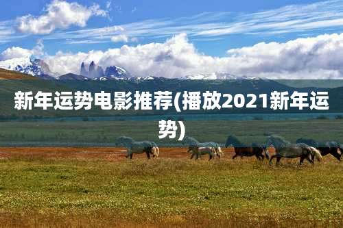 新年运势电影推荐(播放2021新年运势)