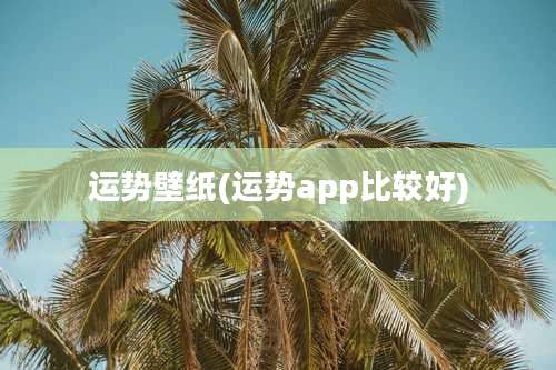运势壁纸(运势app比较好)
