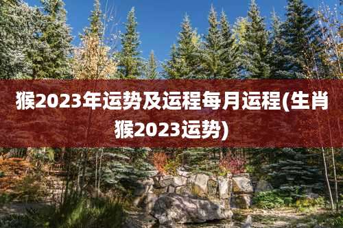 猴2023年运势及运程每月运程(生肖猴2023运势)