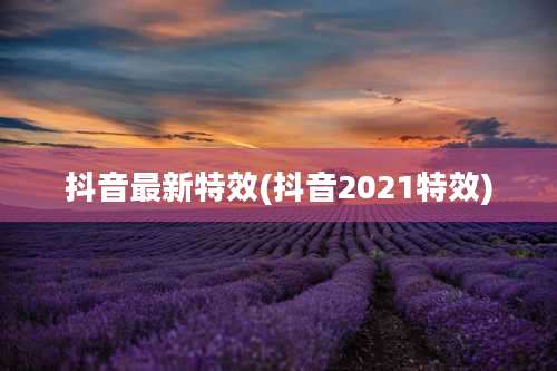 抖音最新特效(抖音2021特效)