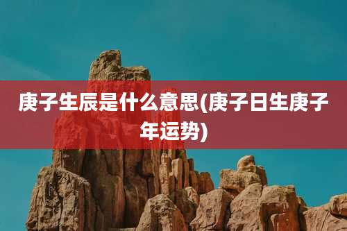 庚子生辰是什么意思(庚子日生庚子年运势)