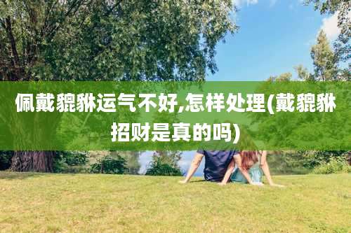 佩戴貔貅运气不好,怎样处理(戴貔貅招财是真的吗)