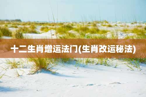 十二生肖增运法门(生肖改运秘法)