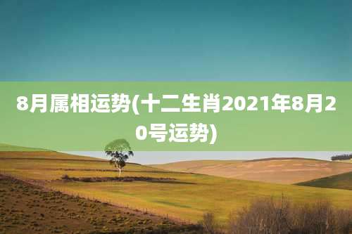 8月属相运势(十二生肖2021年8月20号运势)