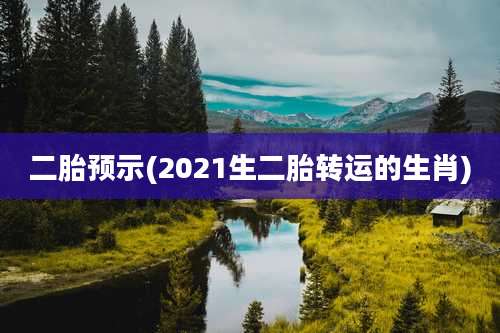 二胎预示(2021生二胎转运的生肖)